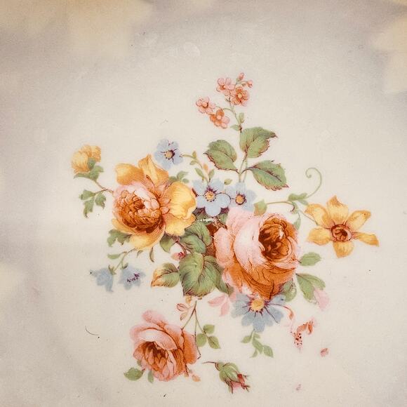 Vintage Bavarian Lusterware Floral Serving Bowl Iridescent Decorative Dish - Picture 2 of 7